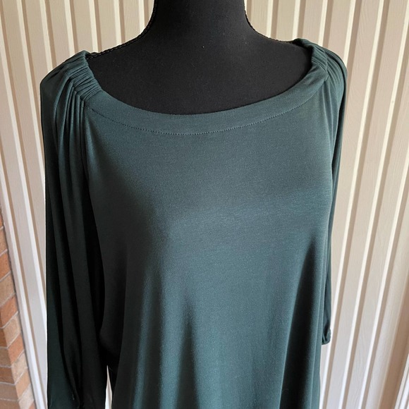 SALE!!⏱ Lark & Ro Forest Green 3/4 Sleeve Top XXL NWT - Picture 2 of 5